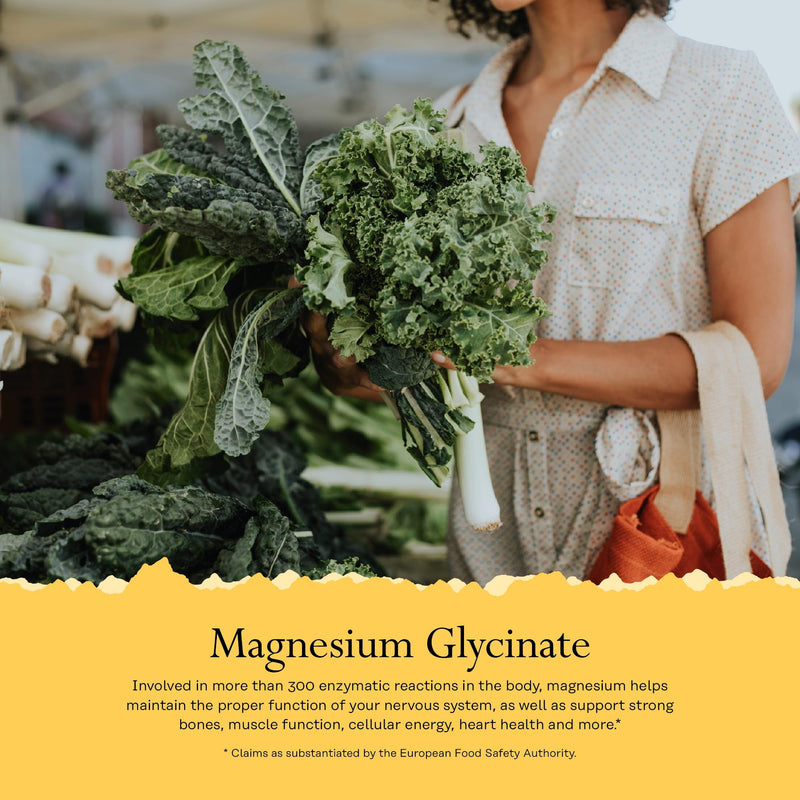 Solaray Magnesium Glycinate Chelated - 120 Vegan Capsules - 350mg Elemental Magnesium - Gentle on Stomach - Supports Energy, Muscle Function, Relaxation & Reduces Fatigue - Lab Verified