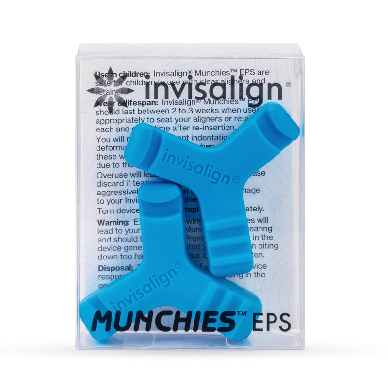 [Australia] - Invisalign Munchies EPS Aligner and Retainer Tray Seaters, Aligner Chewies (Pack of 2) (Blue) Blue 