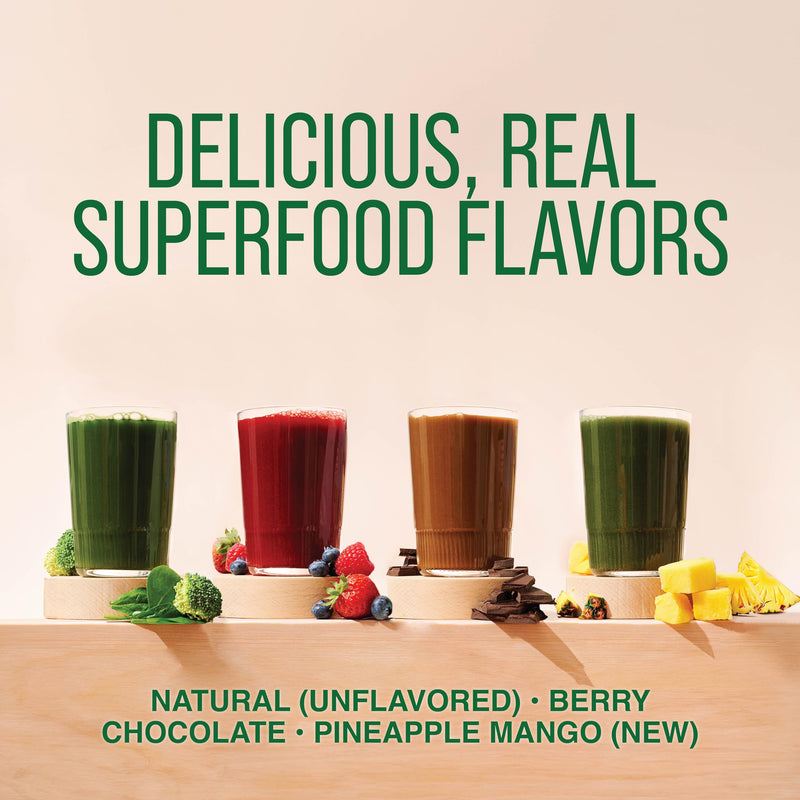 [Australia] - COUNTRY FARMS Super Greens Chocolate Flavor, 50 Organic Super Foods, USDA Organic Drink Mix (Wheat Grass, Spirulina, Chlorella) Mushrooms & Probiotics, with Fiber, Natural Energy, 30 Servings 15.87 Ounce (Pack of 1) 