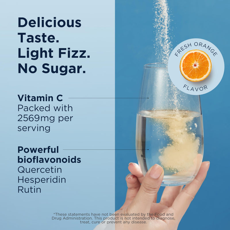 [Australia] - Designs for Health C+BioFizz Fizzy Vitamin C Drink Powder High Potency Powder with Bioflavonoids - Immune + Antioxidant Support - Vegan (36 Servings / 144g) Standard Packaging 