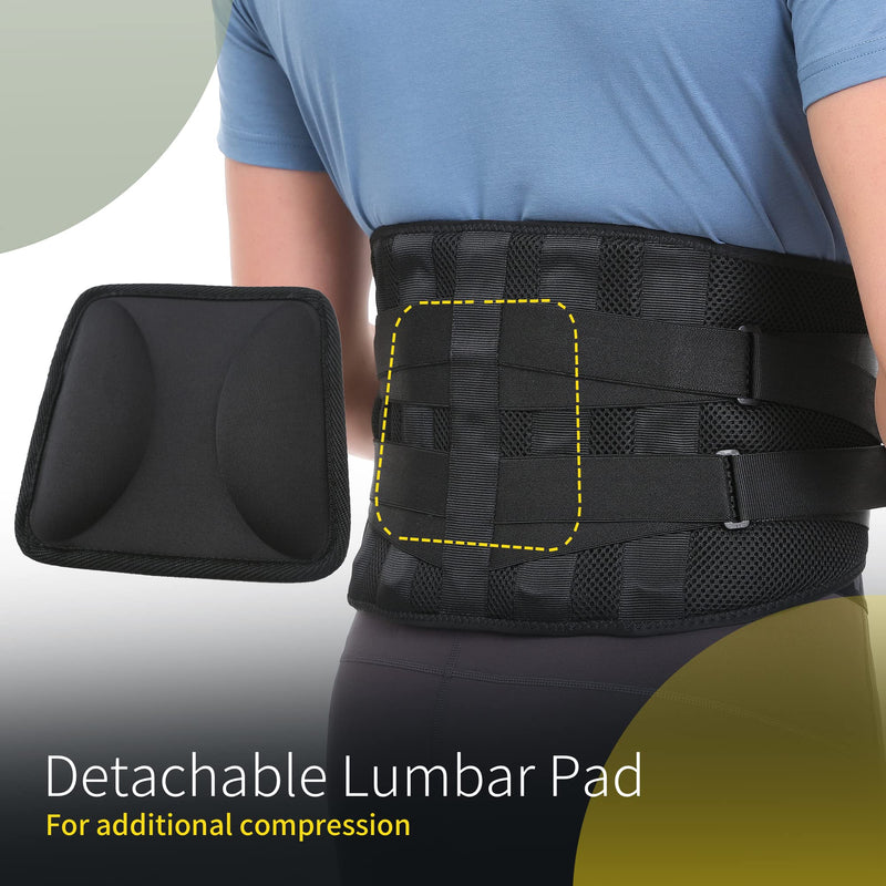 [Australia] - BraceUP Back Brace with lumbar Pad - Back Pain Relief for Men and Women, Lumbar Support Belt for Sciatica Pain, Heavy Lifting, Waist Support, Lower Back Brace (L/XL 35-43 In) L/XL (35-43 In) 