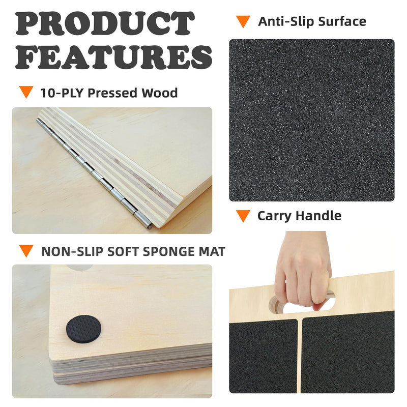 [Australia] - Portable Slant Board for Calf Stretching Squats Calf Stretcher Physical Therapy Equipment Adjustable Incline Board for Knees Ankle Heel Feet Leg Intense Angle Series (20¬∞-45¬∞) 