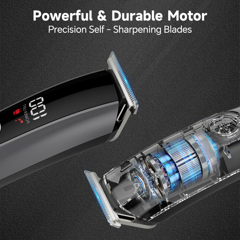 [Australia] - Beard Trimmer for Men, Electric Razor for Nose, Body, Face and Mustache, 5-in-1 Barber Hair Clippers, Cordless Shavers for Men Grooming Kit Ideal Gift 