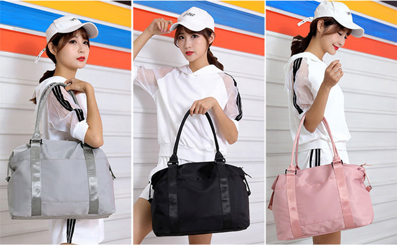 Women Tote Bag Travel Duffel Bag Carry On Luggage Bag Sports Bag Pink