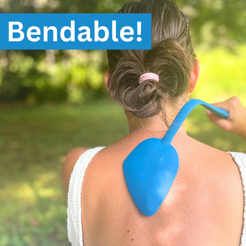 [Australia] - Bendable Lotion Applicator for Back & Body (Microfiber Mitt Included) - Sunscreen, Self Tanner, Medication, Body Lotion Applicator for Back Purple 