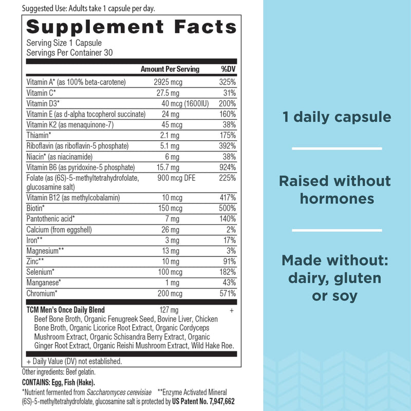 Ancient Nutrition Mutlivitamin Men's Once Daily Capsules, 30 Count + Multivitamin Women's Once Daily Capsules, 30 Count