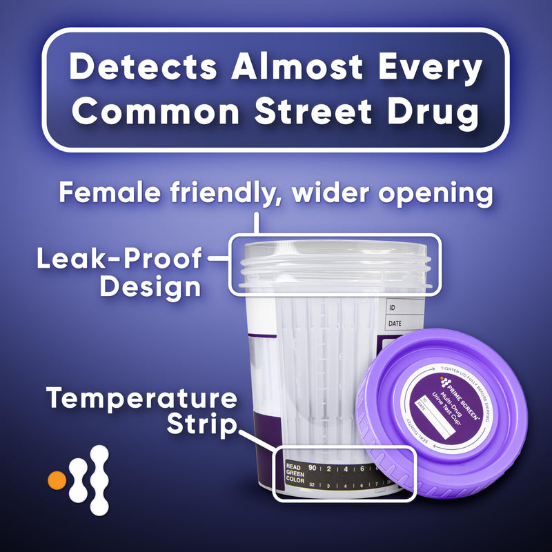 Prime Screen 14 Panel Urine Drug Test Cup Instant Testing Marijuana (THC),OPI,AMP, BAR, BUP, BZO, COC, mAMP, MDMA, MTD, OXY, PCP, PPX, TCA [1 Pack] 1 Count (Pack of 1)