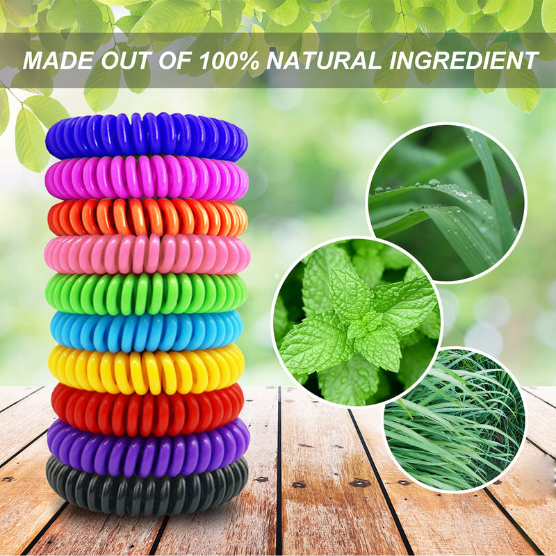 [Australia] - 40 Pack Mosquito Repellent Bracelets, Individually Wrapped DEET-Free Insect & Bug Repellent Wrist Bands for Kids & Adults Outdoor Camping Fishing Traveling 