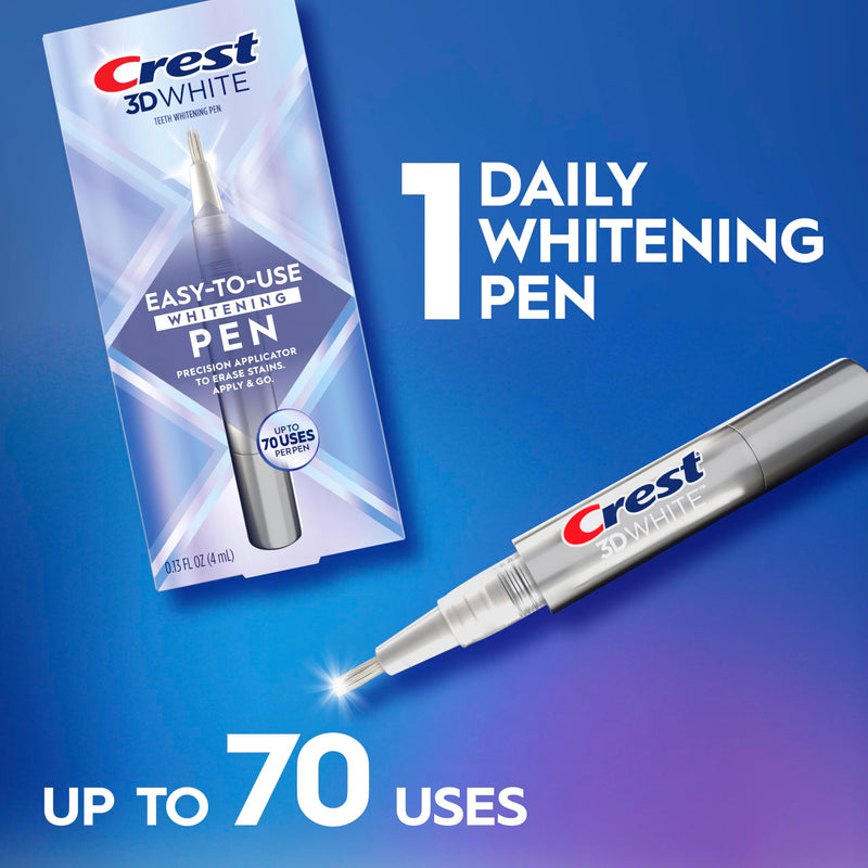 Crest 3DWhite Easy-to-Use Whitening Pen, 1 Teeth WHITENING Pen 0.13 Fl Oz (Pack of 1)
