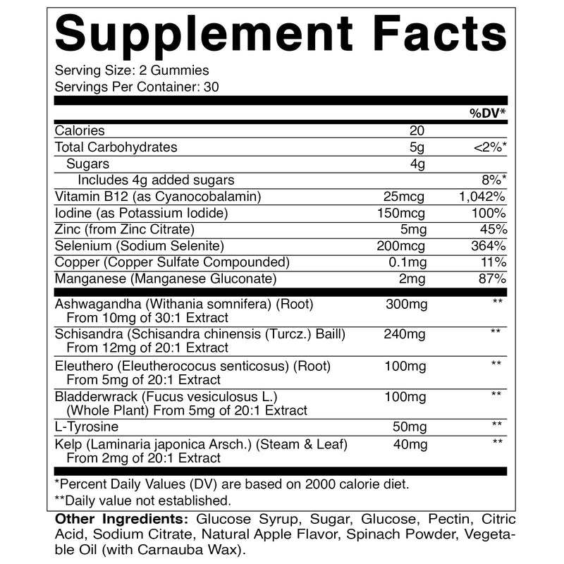 [Australia] - Vitamatic 2 Pack Vegan Thyroid Support Gummies with Iodine & Kelp - 60 Count - Improve Your Energy & Increase Metabolism - Plant Based 
