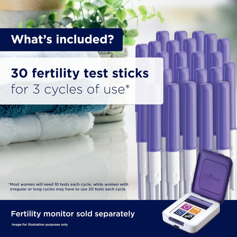 Clearblue Fertility Monitor Test Sticks, 30 Count 30 Count (Pack of 1) 30 Fertility Tests