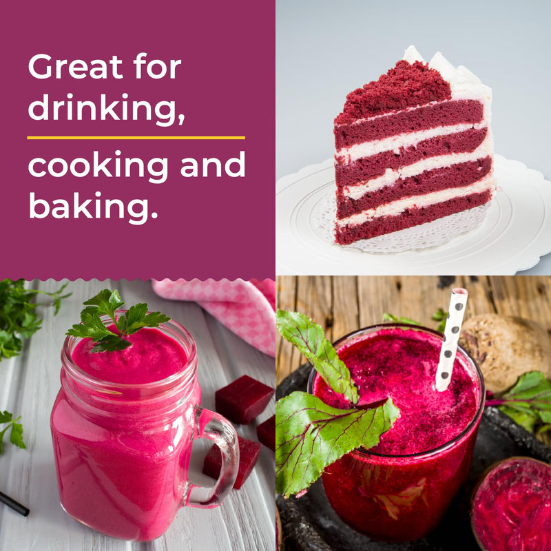[Australia] - eHerbal 100% Plant Based Pure Freeze Dried Beet Root Powder Packets, Beet Juice for High Blood Pressure, Nitric Oxide Booster, Boost Clean Energy Drink Mix, Non-GMO, 20 Convenient stickbags 
