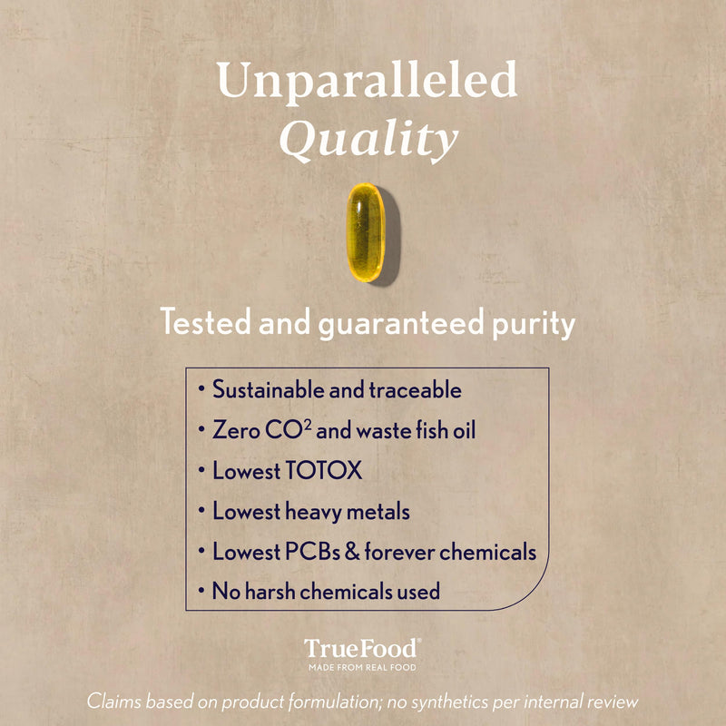 Omega 3 2000mg with 1000mg EPA & 500mg DHA Per Serving - Super Potency Omega 3 True Food® Formula Fish Oil Supplement - Supports Eye, Brain & Heart Health - by Higher Nature - 60 Capsules