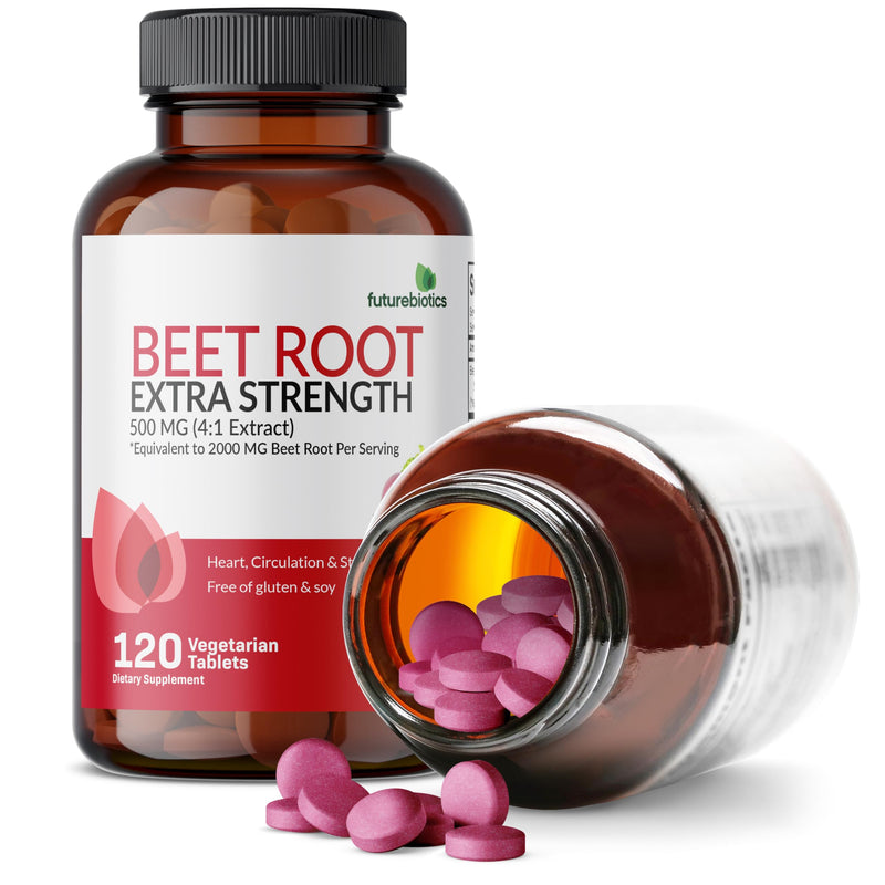 [Australia] - Futurebiotics Beet Root Extra Strength (Equivalent to 2000mg Beet Root per Serving from 500mg 4:1 Extract), Non-GMO, 120 Vegetarian Tablets 120 Count (Pack of 1) 