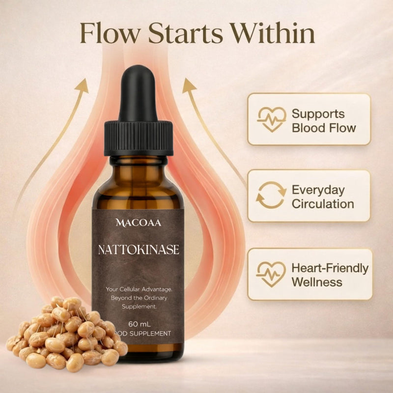 Nattokinase Liquid Drops 400mg, High Strength 98% Absorption, Natural Fermented Natto Enzyme Supplement, Supports Healthy Blood Pressure & Circulation, 60ml