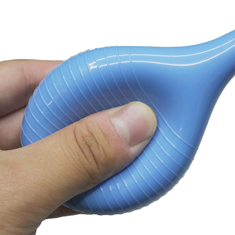 [Australia] - Rubber Suction Ear Syringe,60ml Hand Bulb Syringe Ear Washing Squeeze Bulb- Blue Smooth 