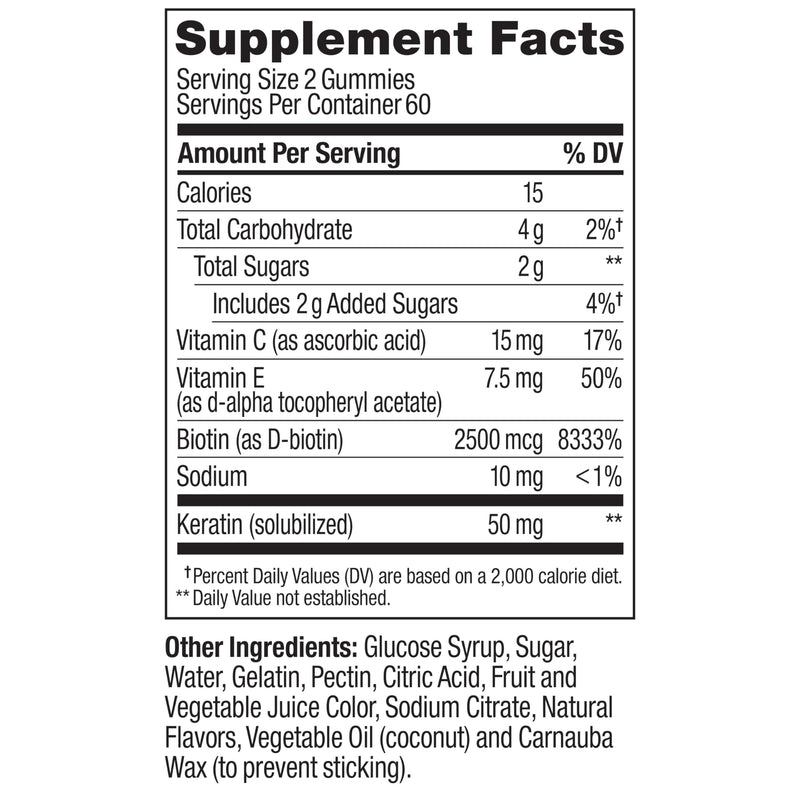 OLLY Hair Skin and Nails Gummies, Undeniable Beauty, Biotin - 120 Count 120 Count (Pack of 1)