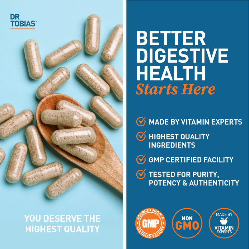 [Australia] - Dr. Tobias Psyllium Daily, Supports Healthy Bowel Movement, Psyllium Husk Capsules with Bentonite Clay, Flaxseed & Natural Ingredients, Daily Fiber Supplement in Support of Colon Health, 180 Capsules 