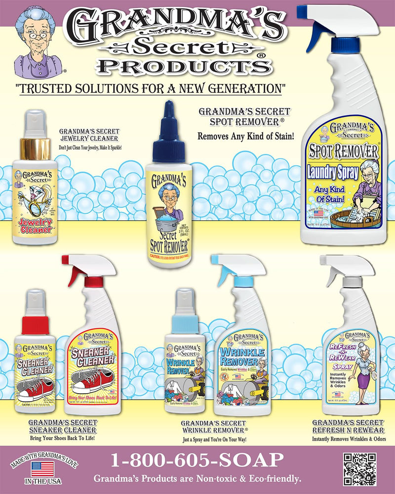 [Australia] - Grandma's Secret Spot Remover - Chlorine, Bleach and Toxin-Free Stain Remover - Stain Remover for Clothes - Fabric Stain Remover Removes Oil, Paint, Blood and Pet Stains – 2 Ounce 
