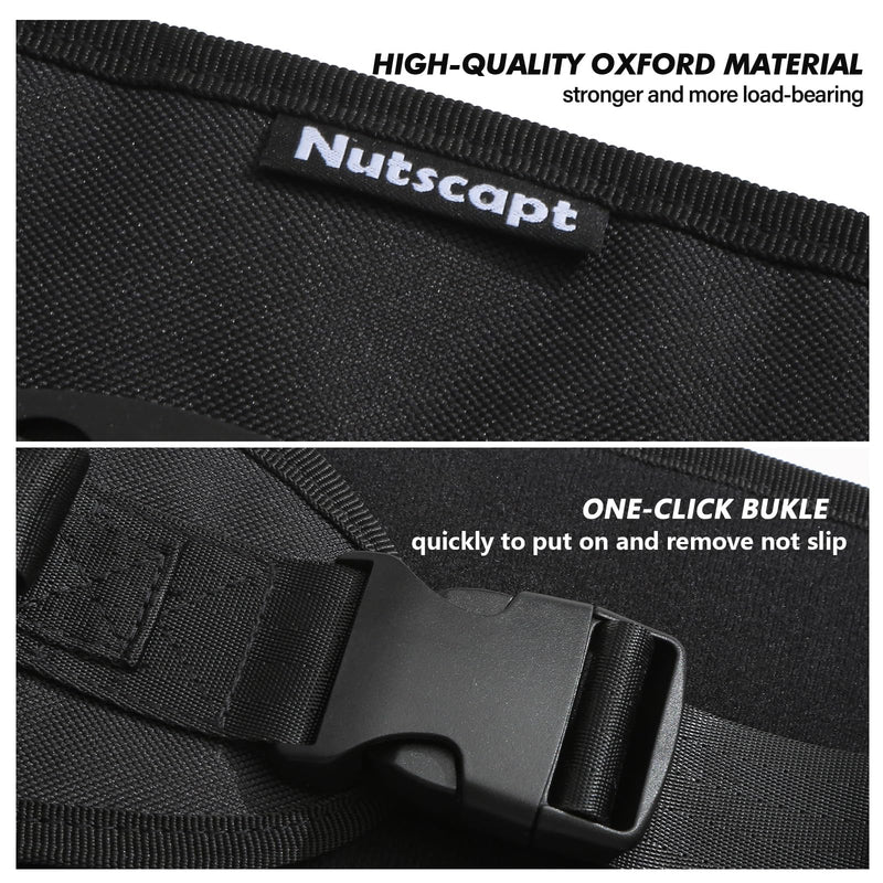 Gait Belt Transfer Belt for Senior with 5 Handles Gait Belts with Quick Release Buckle Transfer Belt for Elderly, Handicap, Physical Therapy (Black) Black
