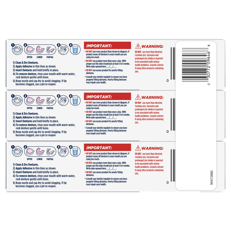 [Australia] - Fixodent Professional Ultimate Denture Adhesive Cream for Full and Partial Dentures, 1.8 oz, 3 Pack 