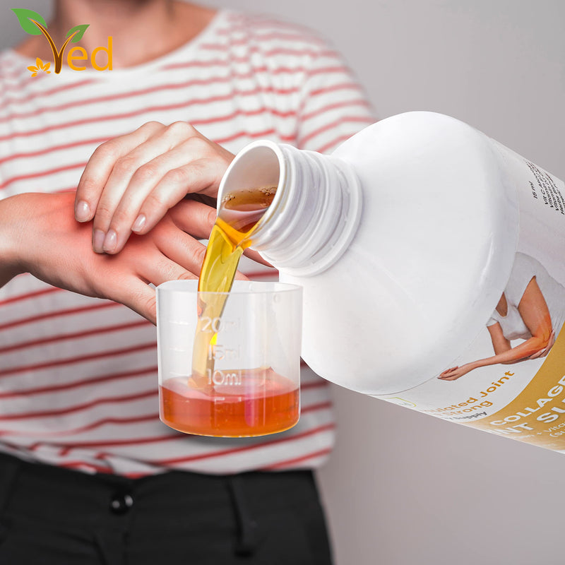 Hydrolyzed Liquid Collagen Food Supplement | Support for Joints, Skin, Muscles, Hair, &Nail Growth | for Women &Men | 500ml (Sugar Free).