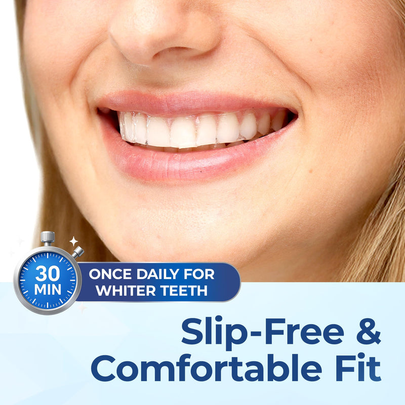 PROWHITE Whitening Strips for Sensitive Teeth – Fast 30 Minutes, Enamel-Safe, Non-Slip Whitening Kit with Coconut Oil nHAp & Mint, 28 Strips 14 Treatments
