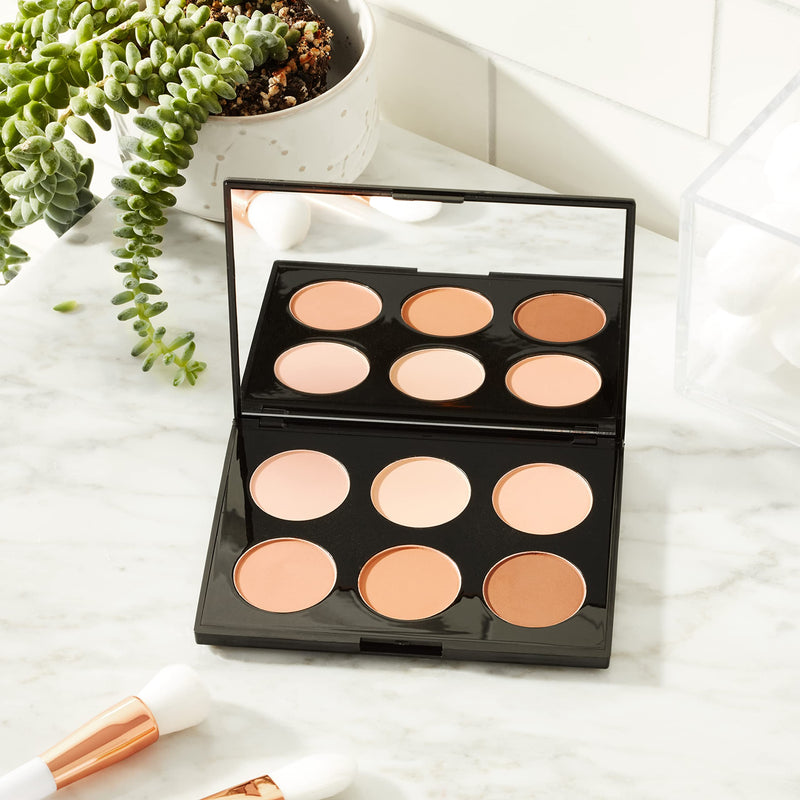 [Australia] - YANY Beauty Contour & Highlight Palette, Sculpt, Define, Palette Powder Contour Kit with Mirror - 6 Highly Pigmented Matte Colors For Contouring And Highlighting 