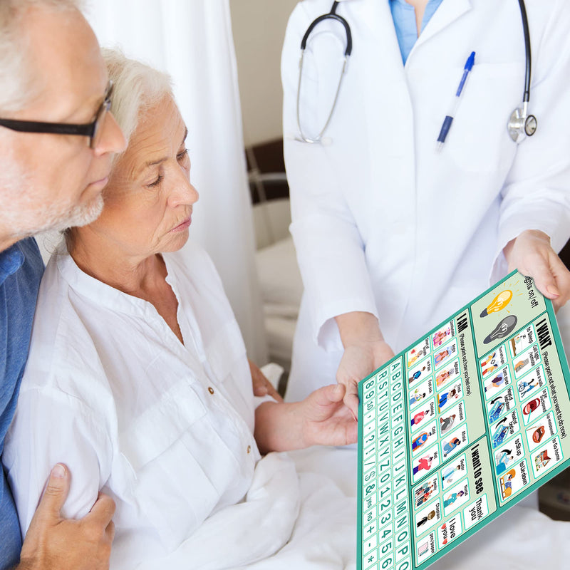 [Australia] - 10Pcs Nonverbal Communication Board Waterproof Aphasia Patient Communication Tools Durable Non Verbal Communication Device Cards for Nonverbal Adults, Kids 10PCS 