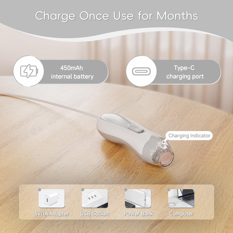 [Australia] - Baby Nail Trimmer Electric, 15 in 1 Baby Nail Clippers for Gentle Nail Care, Rechargeable Baby Nail File Electric with Light &15 Grinding Pads for Infant Toddler, Grey 
