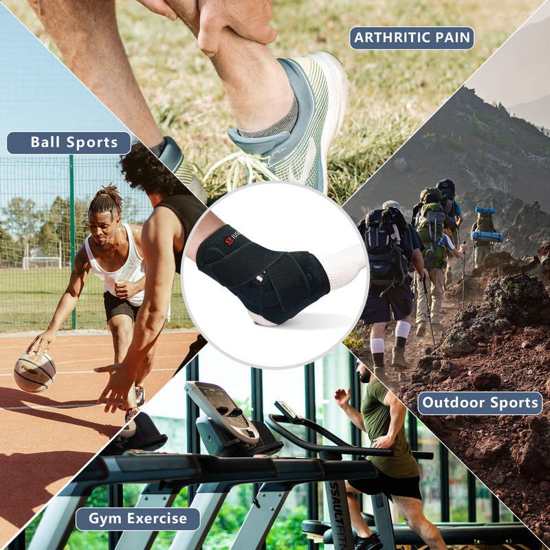 [Australia] - 2 Pack Ankle Brace Stabilizers,Ankle Sprain Pain and Discomfort for Men & Women Injury Recovery Ankle Support,for Running Volleyball Basketball(Large) Large 