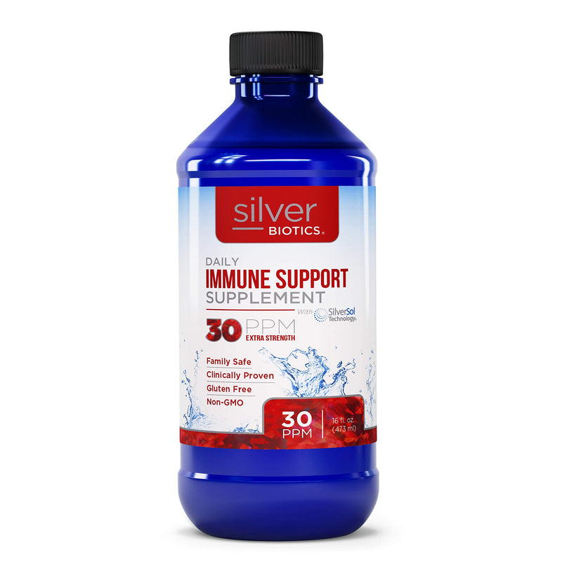 [Australia] - Silver Biotics 30 PPM Extra Strength Daily Immune Support Supplement with Silversol Technology | The Perfect Daily Defense Boost for Your Immune System | 16 Fl Oz 