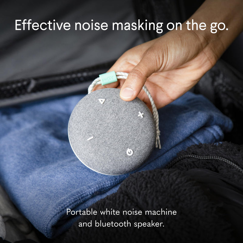 [Australia] - SNOOZ Go - Travel White Noise Sound Machine, Night Light, & Bluetooth Speaker - Portable White Noise, Pink Noise, and Fan Sounds - Charcoal 