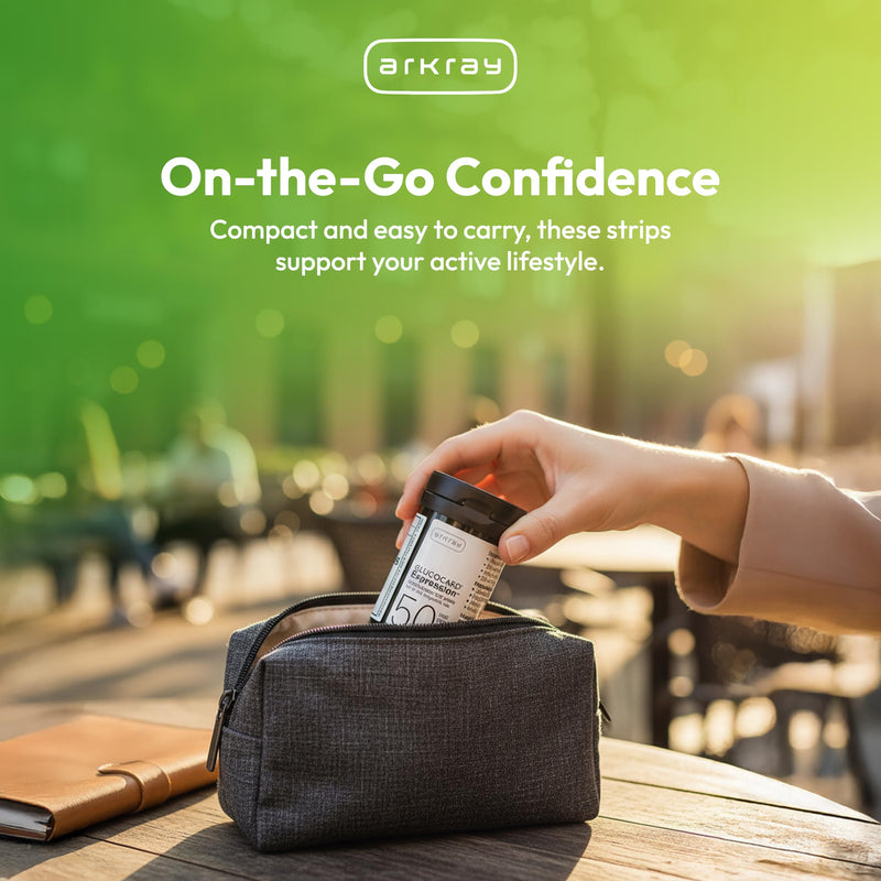 ARKRAY GLUCOCARD Expression Blood Glucose Test Strips - No Coding, 0.8 Microliter & Fast 6-Second Results - Compatible with GLUCOCARD Expression Blood Glucose Meter - 150 Count (3 Packs of 50)