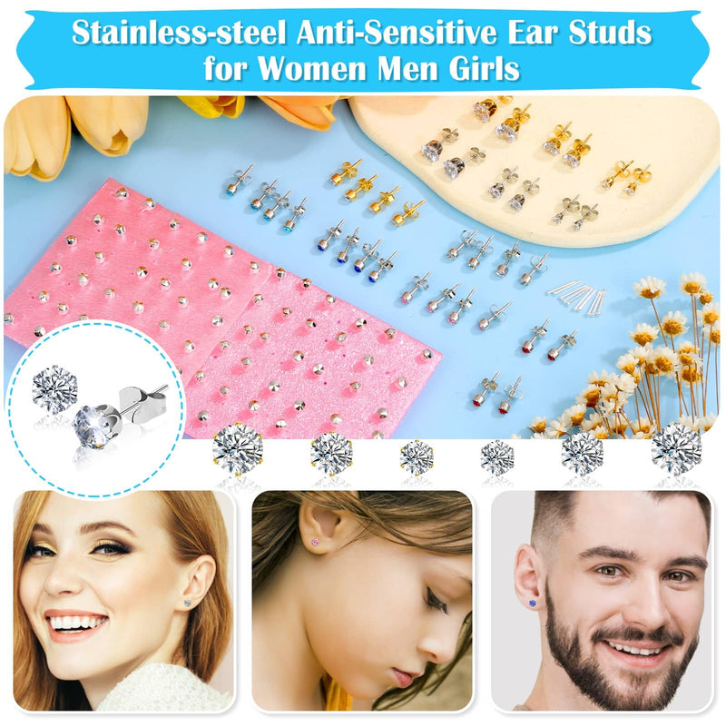 Ear Piercing Gun Kit with Earrings, Professional Ear Nose Piercing Gun with Ear Piercing Kit Surgical Steel Earrings for Salon At Home Piercing Kit Blue Gun With Ear Studs