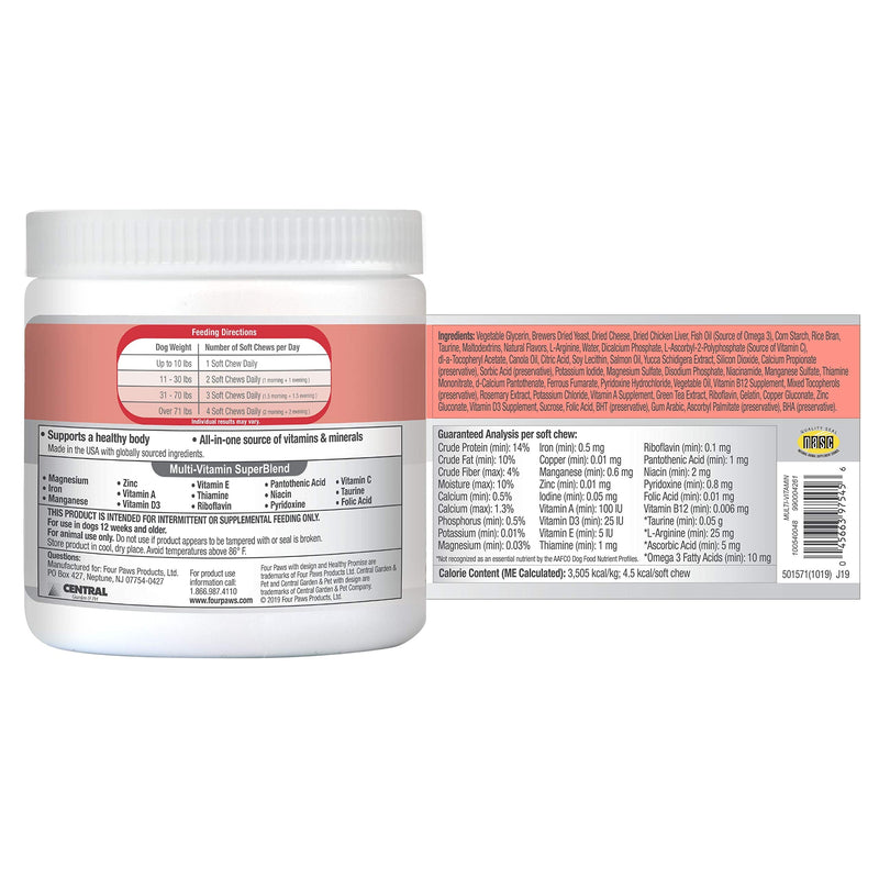 Four Paws Healthy Promise Dog Multivitamin Soft Chews 120 Count - PawsPlanet Australia
