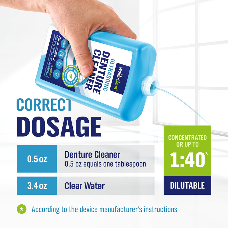 [Australia] - Ultrasonic Cleaner Solution for Dentures & Retainers - 25,36 fl oz Concentrate for ultrasonic Machines 