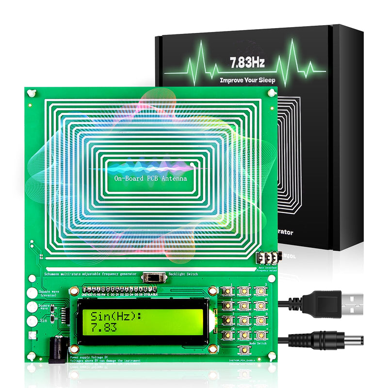 [Australia] - 7.83Hz Nature Sleep Aid & Healing Frequency Device | Adjustable Schumann Resonance Generator (0.01Hz-200KHz) for Stress Relief, Relaxation, Meditation, Yoga | USB Powered 