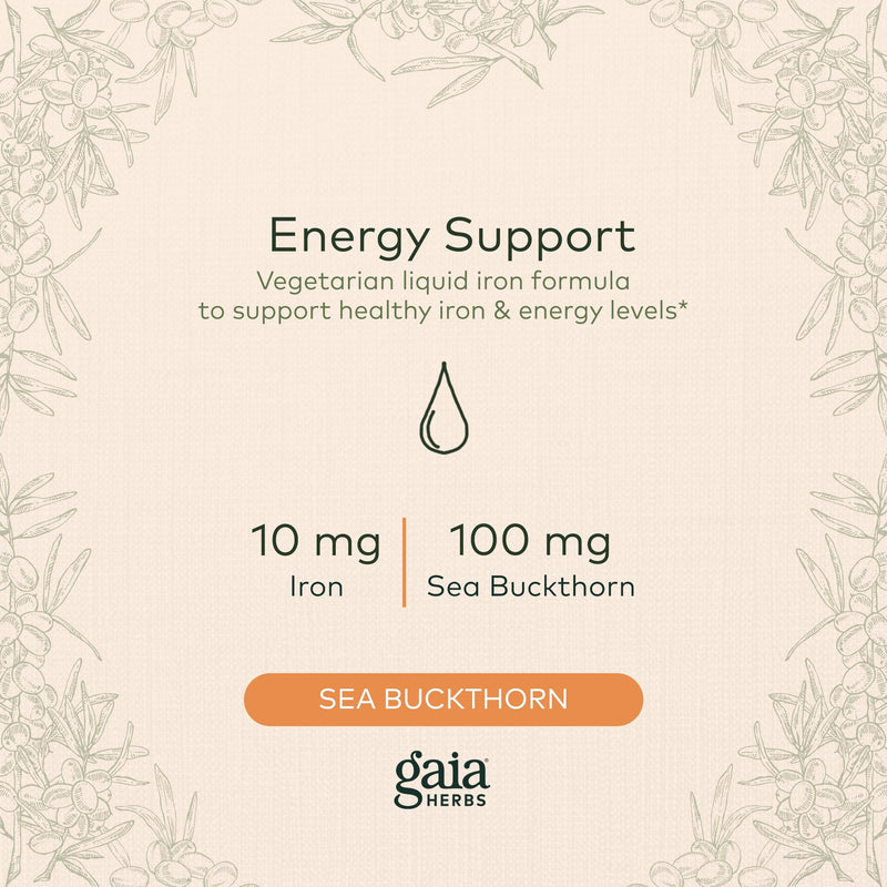 [Australia] - Gaia Herbs Plant Force Liquid Iron - Vegetarian Iron Supplement to Help Maintain Healthy Iron & Energy Levels - with Star Anise, Sea Buckthorn, Beet Root, Dandelion & Nettle - 8.5 Fl Oz (25 Servings) 8.5 Fl Oz (Pack of 1) 