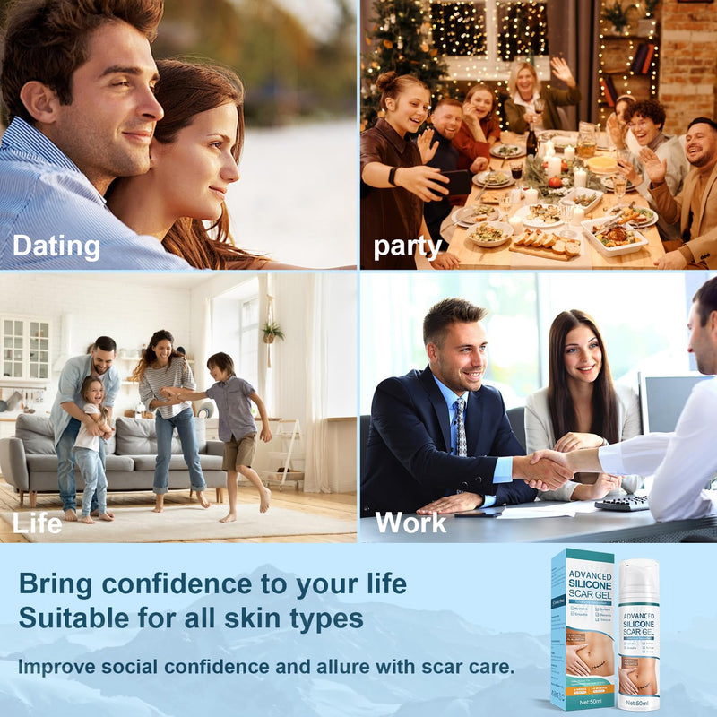 [Australia] - Advanced Scar Gel, Silicone Scar Gel, Treats Old and New Scars, Reduces the Appearance of Scars from, Body, Face, Stretch Marks, Surgical Scar, Keloids, Acne, Burns and More, 50g (1.76 Oz) 