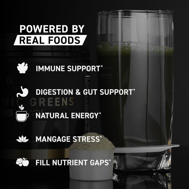 Kaged Organic Greens Elite, Superfood and Greens Powder with Apple Cider Vinegar, Adaptogen, Prebiotics, Vitamins & Minerals, Berry, 30 Servings Berry (Elite)