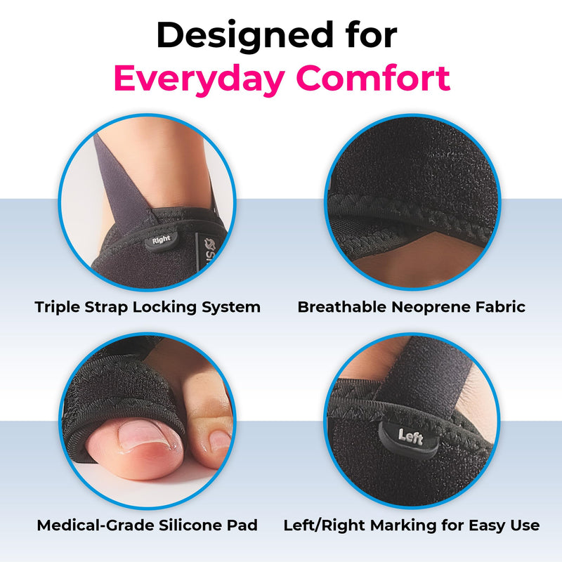 [Australia] - Effective Corrector for Women and Men | Relief Kit, Straighten Toes, and Correct Alignment | Cushion Sleeves | Feet Support - Small/Medium 2 Pair (S/M) 