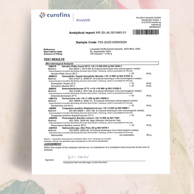 [Australia] - Natural ONE Menopause Lotus Leaf Capsules - 120 vegan capsules (600mg, 20:1 lotus leaf extract), hormone-free & additive-free, laboratory tested in Germany 