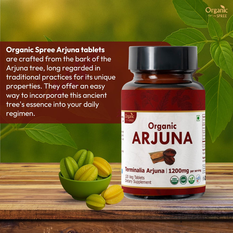 [Australia] - Arjuna 120 Tablets ‚Äì USDA Organic Terminalia Arjuna Supplement ‚Äì Supports Heart & Cardiovascular Health* 1 