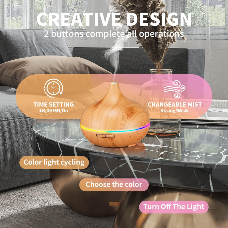 [Australia] - Aroma Diffuser for Essential Oil Large Room,Office Essential Oil Diffusers for Home Kids, Cool Mist humidifier for Bedroom Quiet with Ambient Light,Waterless Auto Off Aromatherapy, 1 count, pack of 1 Beige 