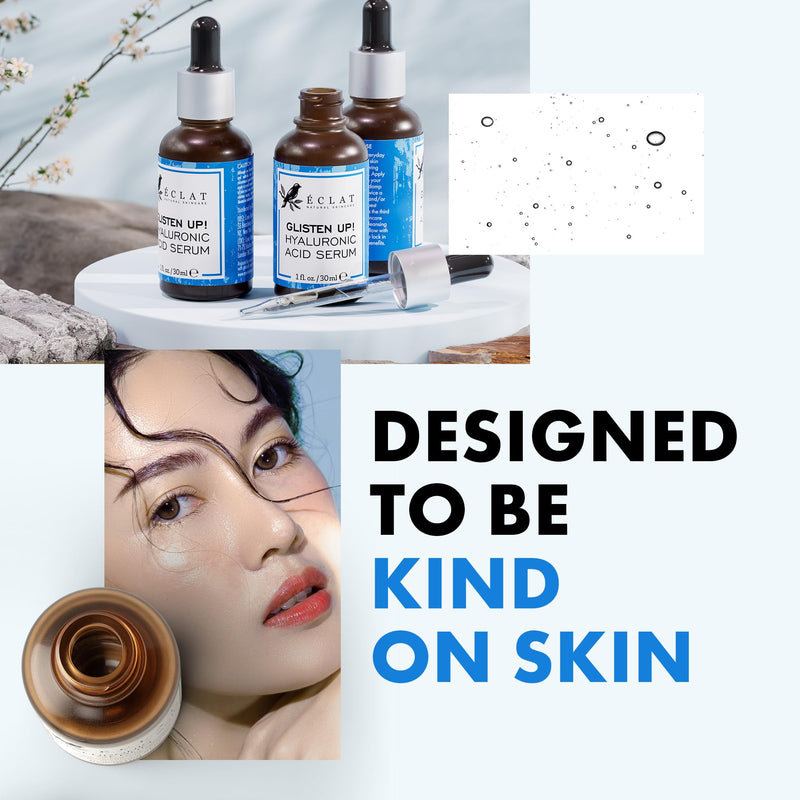 Eclat Skincare Retinol Serum + Hyaluronic Acid Serum Set – Anti Aging Retinol with Vitamin E + 2.5% Hyaluronic Acid with B5, Green Tea & Jojoba – Hydrating, Nourishing & Plumping Duo 1 fl oz each