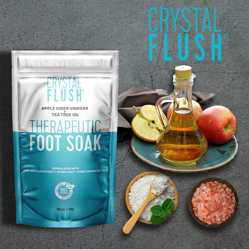 [Australia] - Foot Soak with Apple Cider Vinegar, Tea Tree Oil & Pink Himalayan Salt – Deodorizes 16 oz - Discover More About Our Complete 2-Step Anti-Fungal Solution & Related Skincare Tips by Visiting us Online 