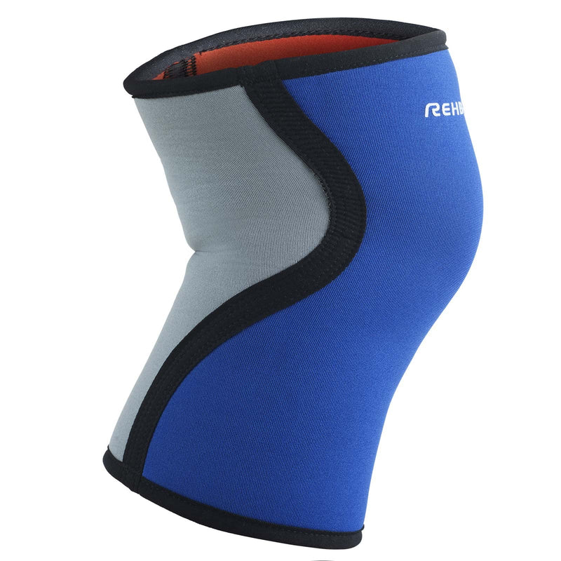 Rehband light Knee Support 3mm, Knee Sleeve for Endurance & Fitness, more stability and movement control during workout, Colour:Blue, Size:Medium Medium (Pack of 1) Blue