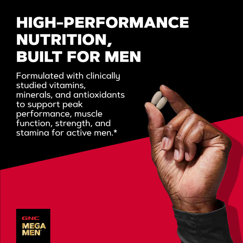 GNC Mega Men Sport Multivitamin for Men | Performance, Muscle Function, and General Health | 180 Count 180 Count (Pack of 1)