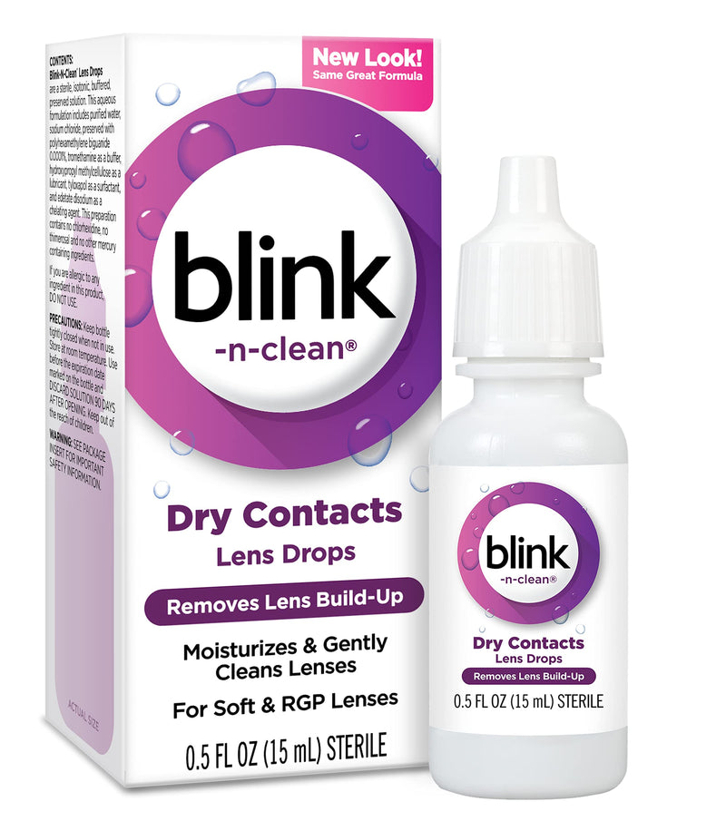 blink-n-clean Lens Drops for Soft & RGP Lenses, 0.5 Fluid Ounces (Value Pack of 6)